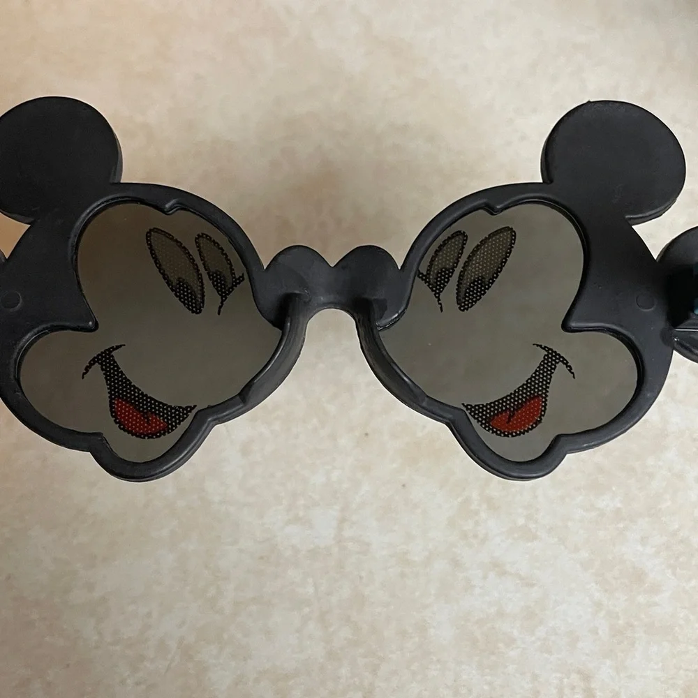 Vintage Kids Disney Mickey Mouse Sunglasses - Black and Blue